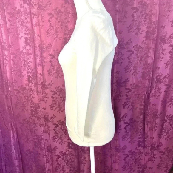 NWT L'Agence Jocelyn Cutout Sweater in Ivory Size S Minimalist Quiet Luxury - Picture 7 of 13